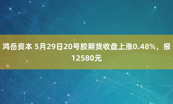 鸿岳资本 5月29日20号胶期货收盘上涨0.48%，报12580元